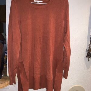 Cyrus Rust Orange Crewneck Sweater